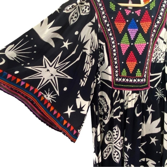 NWT Farm Rio Cerrado Sky Embroidered Maxi Dress - Picture 4 of 15